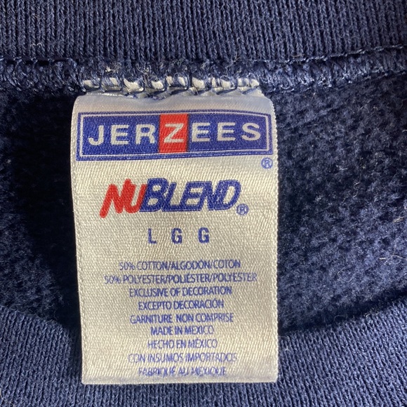 Unisex Large Navy & Gold Jerzees Oxford University  Crew Sweater - Picture 4 of 11